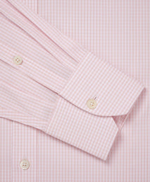 Pale Pink & White Slim Fit Essential Gingham Formal Shirt