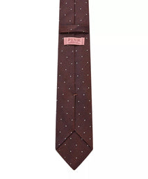 Brown Micro Dot Silk Tie
