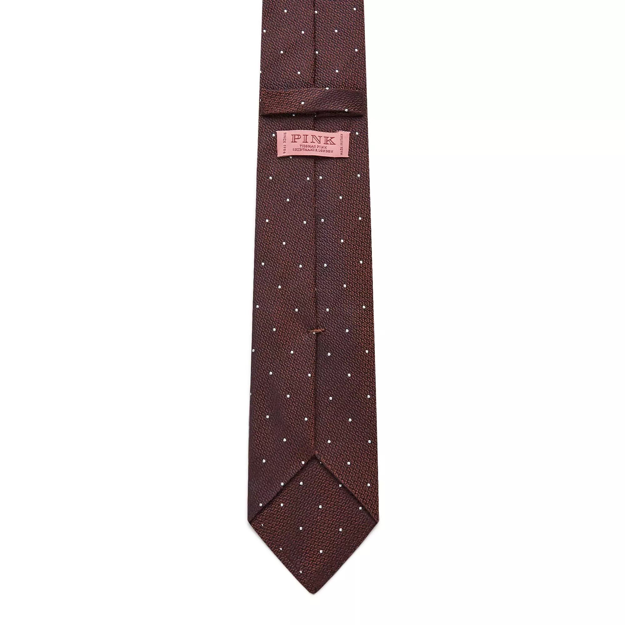 Brown Micro Dot Silk Tie