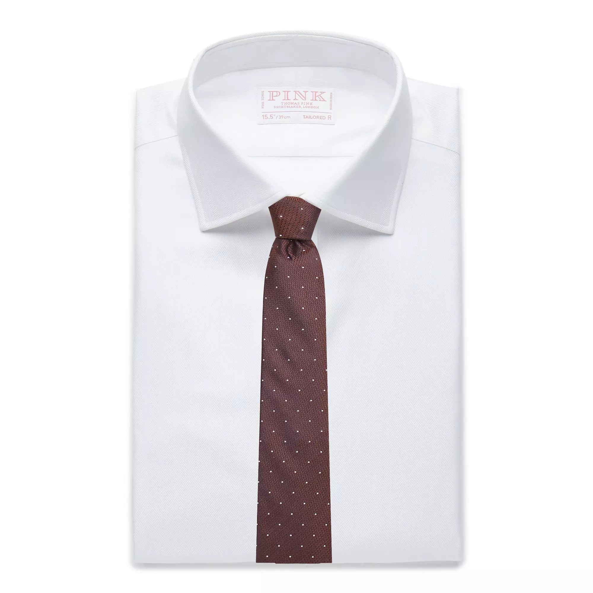 Brown Micro Dot Silk Tie