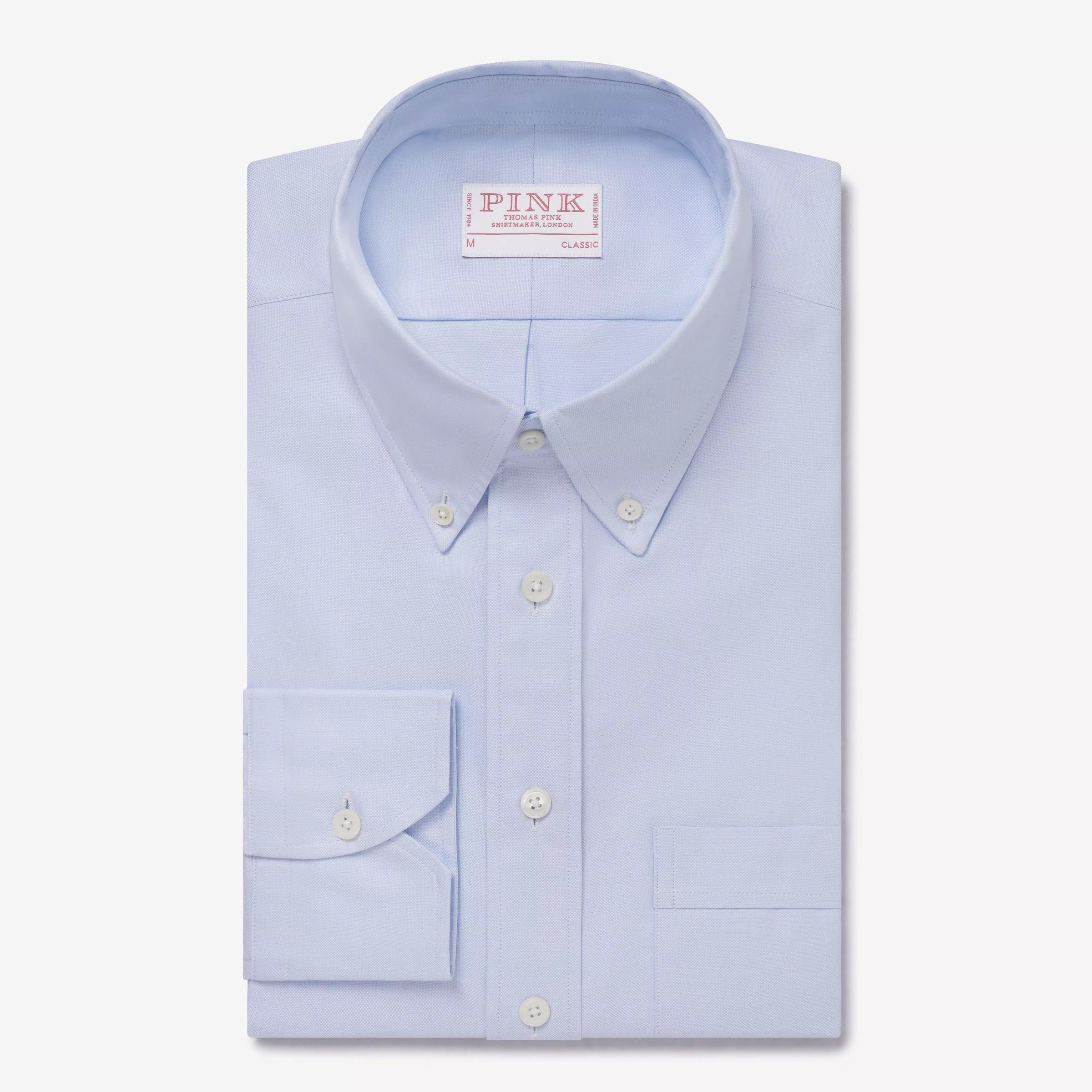 Pale Blue Classic Fit Smart Casual Button Down Weekend Oxford Shirt