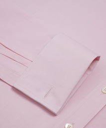 Pale Pink Slim Fit Double Cuff Poplin Formal Shirt