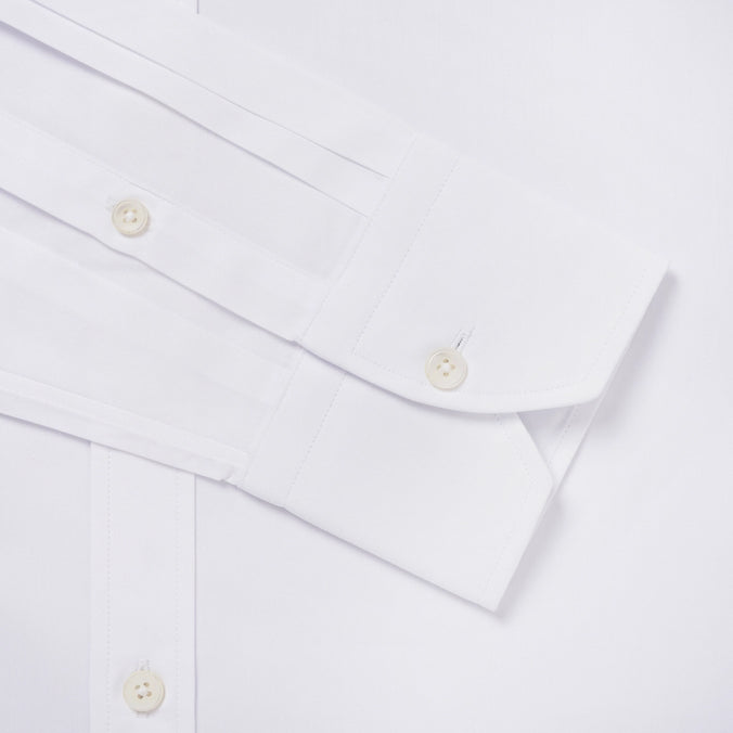 White Classic Fit Poplin Formal Shirt