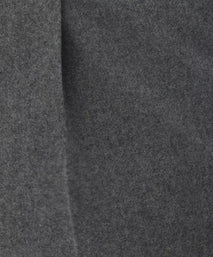 Grey Tailored Fit Merino Wool Pleated Trousers