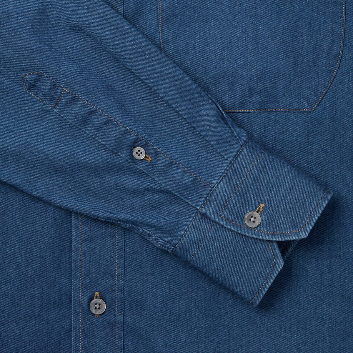 Indigo Tailored Fit Smart Casual Fine Twill Shirt