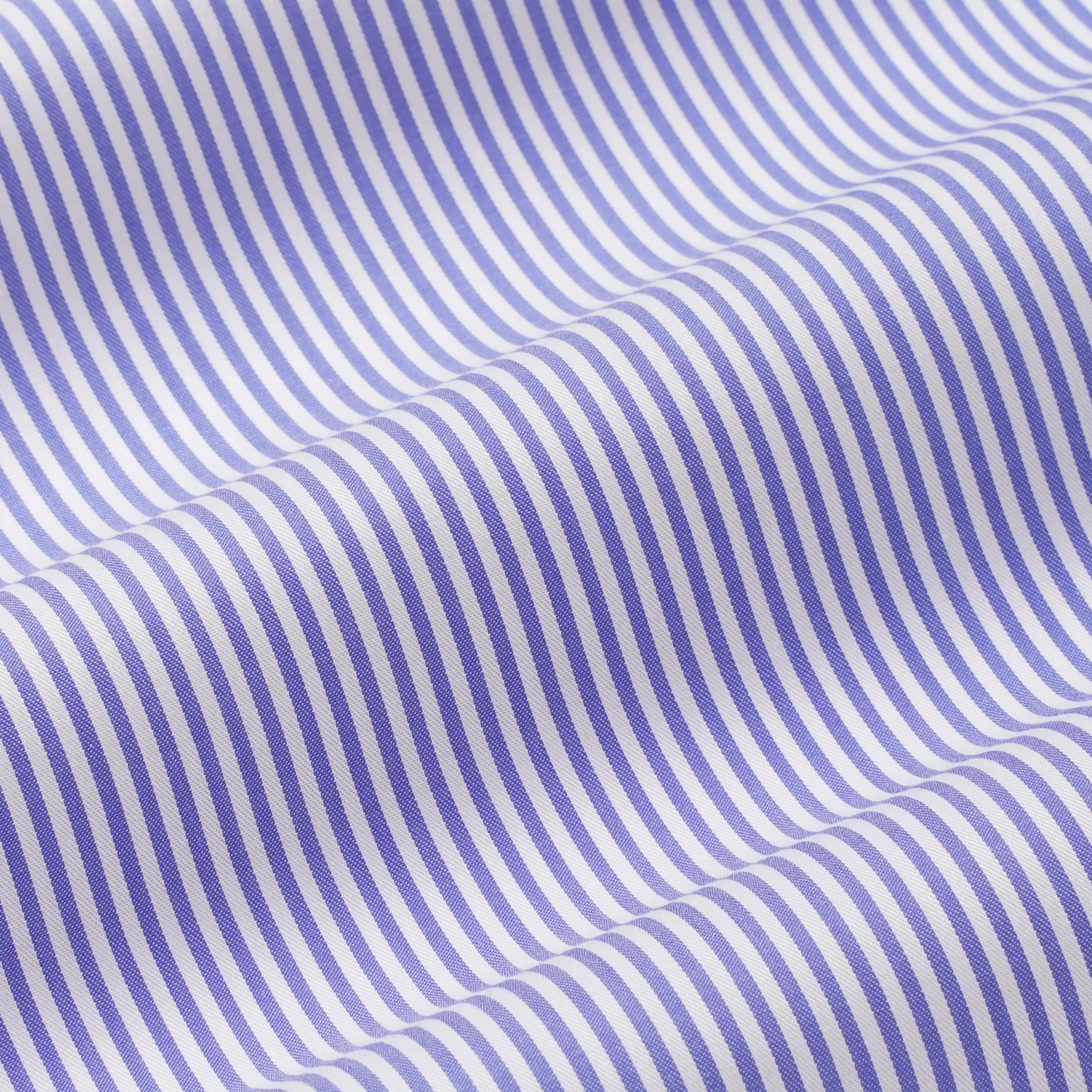 Blue & Navy Tailored Fit Bengal Twill Stripe Formal Shirt