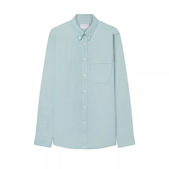 Teal Green Tailored Fit Button Down Smart Casual American Oxford Shirt