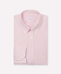 Pale Pink Tailored Fit Essential Linen Button Down Smart Casual Shirt