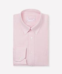 Pale Pink Classic Fit Essential Linen Button Down Smart Casual Shirt
